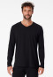 Long-sleeved shirt V-neck black - Mix + Relax