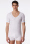 Shirt Interlock naadloze korte mouw V-hals wit - Laser Cut