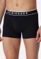 Boxer briefs 3-pack organic cotton woven elastic waistband black - 95/5