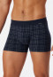 Short fijne interlock met patroon nachtblauw/wit - Fine Interlock