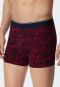 Boxer microfibre feuilles bleu foncé/rouge - Fashion Daywear