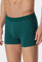 Boxer coton bio imprimé vert foncé/blanc - Fashion Daywear