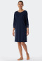 Sleepshirt 3/4-Arm Modal Oversized Bündchen dunkelblau - Modern Nightwear