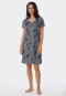 Camicia da notte a maniche corte in modal con scollo a V, stampa di foglie, multicolore - Contemporary Nightwear