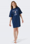 Sleepshirt kurzarm Organic Cotton College Maus nachtblau - Nightwear