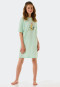 Sleep shirt short-sleeved organic cotton cockatoo mint - Ocean Flow