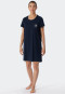 Slaapshirt korte mouwen print donkerblauw - Essential Nightwear