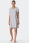 Sleepshirt kurzarm Print grau-meliert - Essential Nightwear