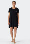 Sleep shirt short-sleeved print black - Essential Nightwear