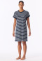 Sleepshirt kurzarm Streifen nachtblau - Casual Essentials