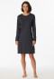 Maglia da notte a maniche lunghe in modal con stampa grafica, blu notte - Contemporary Nightwear