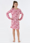 Chemise de nuit manches longues coton bio chien rose - Nightwear