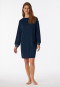 Slaapshirt lange mouwen oversized modal nachtblauw - Modern Nightwear