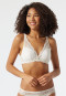 Zachte beha met cup zonder beugel kant Lurex gebroken wit - Glam Lace