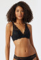 Soft bra with cups non-wired lace Lurex black - Glam Lace