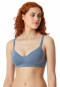Reggiseno reggiseno con coppa e coppette scorrevoli grigio-blu - Unique Micro