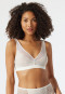 Soutien-gorge souple sans armatures et coussinets dentelle lurex blanc cassé - Glam Lace