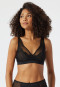 Soutien-gorge souple sans armatures avec coques dentelle Lurex noir - Glam Lace