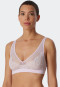 Soft bra without underwire and pads pale pink - Modal and Lace