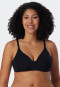 Soutien-gorge doux coton bio rembourré sans armature noir - 95/5