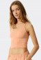 Spaghetti top seamless Lyocell rib look peach - Lounge Seamless