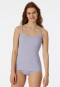 Spaghetti top double rib organic cotton lilac - Pure Rib
