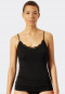 Spaghettitop Modal Spitze schwarz - Feminine Lace