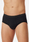 Sports briefs 2-pack with fly fine rib black - Original Feinripp