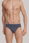 Bikini brief anthracite grid pattern - Ebony