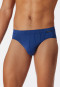 Slip supermini in microfibra di qualità gessati, blu marino/crema - Pure Micro