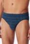 Supermini slip aquablauw met patroon - 95/5
