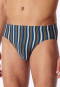 Supermini slip aquablauw gestreept - 95/5
