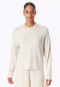 Beige-mottled jersey knit sweatshirt - Mix+ Relax