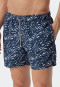 Swim shorts dark blue patterned - Wave Nature