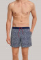 Swim shorts woven fabric recycled patterned dark blue - Nautical Fashion
