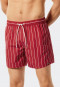 Swim shorts woven fabric red striped - California Dessert