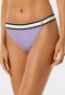 Slip Tai per bikini foderato con elastico in vita di colore viola - California Dream