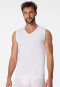 Tanktops 2-pack biologisch katoen V-hals wit - 95/5