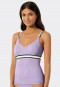 Tankini top removable soft cups adjustable straps purple - California Dream