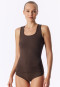 Tanktop diepbruin - Personal Fit