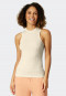 Top seamless Lyocell rib look off-white - Lounge Seamless