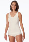 Naturally white fine rib strap top - Naturschönheit