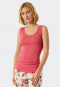 Strappy top organic cotton openwork pink - Mix & Relax