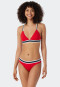 Triangel-Bikini-Set herausnehmbare Softcups variable Träger Mini-Slip Ripp-Optik rot - Underwater