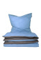 Parure de lit réversible 2-pièces flanelle castor bleu clair - SCHIESSER Home
