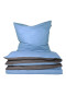 Biancheria da letto reversibile, 2 pezzi, in fine castoro, azzurro - SCHIESSER Home