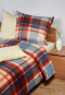 Reversible bed linen 2-piece flannelette multicolored checked - SCHIESSER Home