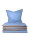 Set da 2 pezzi di biancheria da letto reversibile in Renforcé, azzurro-antracite - SCHIESSER Home