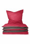 Parure de lit de lit réversible 2 pièces Renforcé, rouge et anthracite  SCHIESSER Home