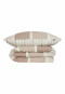 Parure de lit réversible 2 pièces taupe - flanelle castor